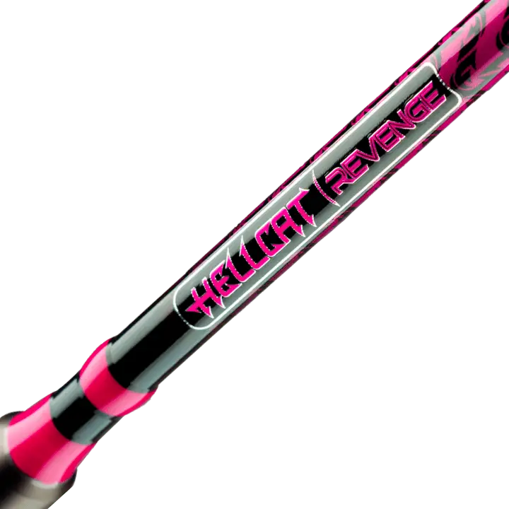 Pink Hellcat Revenge® fishing rod shown as a single product image highlighting the rod’s design and color variant.