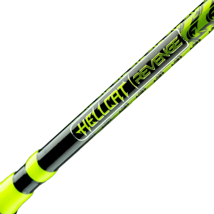 Yellow Hellcat Revenge® fishing rod shown as a single product image highlighting the rod’s design and color variant.