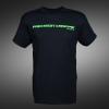 Black Precision Crappie® short-sleeve T-shirt with green Precision Crappie logo.