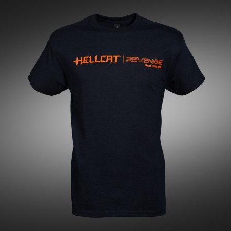 Black Hellcat Revenge T-shirt with orange logo